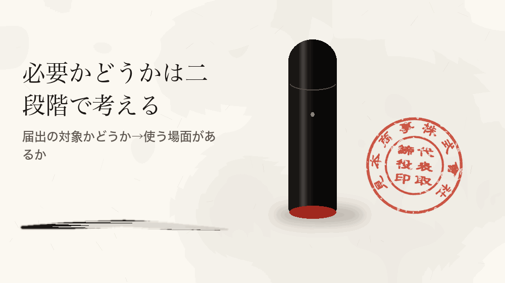 必要かどうかは二段階で考える。届出の対象かどうか→使う場面があるか