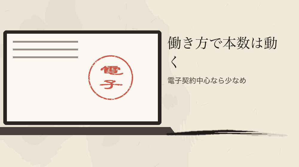 働き方で本数は動く。電子契約中心なら少なめ